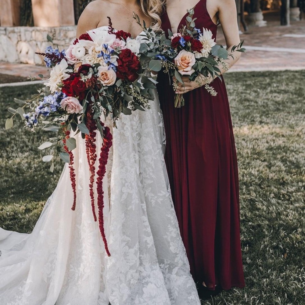Azazie Leah Dress, Cabernet
